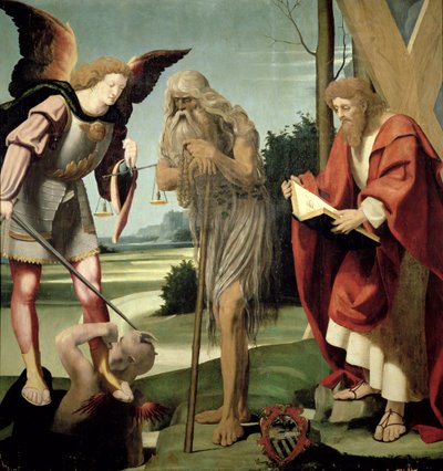 SS. Michael, Andrew and Onuphrius by Pseudo Bramantino